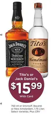 Ralphs Tito's or Jack Daniel's offer