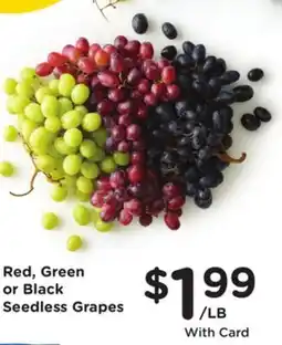 Ralphs Red, Green or Black Seedless Grapes offer