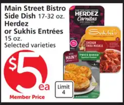Albertsons Main Street Bistro Side Dish 17-32 oz. Herdez or Sukhis EntrΓ©es 15 oz offer