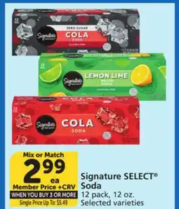 Albertsons Signature SELECT Soda offer