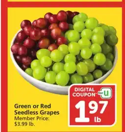 Albertsons Green or Red Seedless Grapes offer