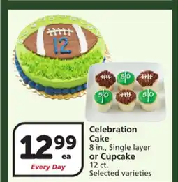 Albertsons Celebration Cake 8 in., Single layer or Cupcake 12 ct offer