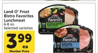 Albertsons Land O'Frost Bistro Favorites Lunchmeat offer
