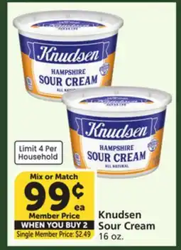 Albertsons Knudsen Sour Cream offer