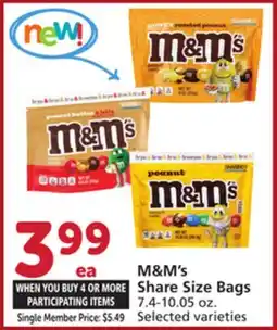 Albertsons M & M's Share Size Bags offer