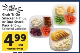 Albertsons Grab'N Go Snacker 7-11 oz. or Duo Snack Pack 6-10 oz offer