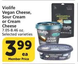 Albertsons Violife Vegan Cheese, Sour Cream or Cream Cheese offer