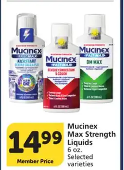 Albertsons Mucinex Max Strength Liquids offer