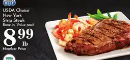Pavilions USDA Choice New York Strip Steak offer