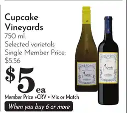 Pavilions Cupcake Vineyards offer