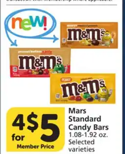Pavilions Mars Standard Candy Bars offer