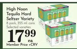 Pavilions High Noon Tequila Hard Seltzer Variety offer