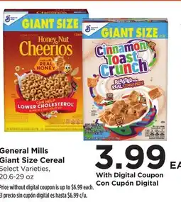 Food 4 Less General Mills Giant Size Cereal offer