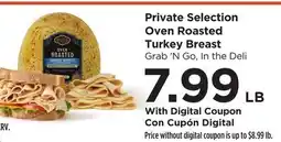 Food 4 Less Private Selection Oven Roasted Turkey Breast offer