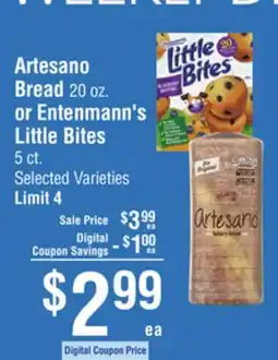 Smart & Final Artesano Bread or Entenmann's Little Bites offer