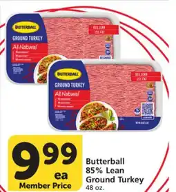 Vons Butterball 85% Lean Ground Turkey offer