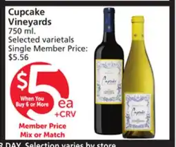Vons Cupcake Vineyards offer