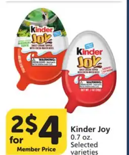 Vons Kinder Joy offer