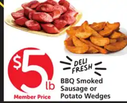 Vons BBQ Smoked Sausage or Potato Wedges offer