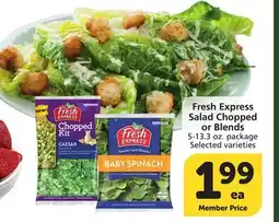 Vons Fresh Express Salad Chopped or Blends offer