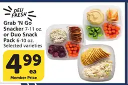 Vons Grab'N Go Snacker 7-11 oz. or Duo Snack Pack 6-10 oz offer