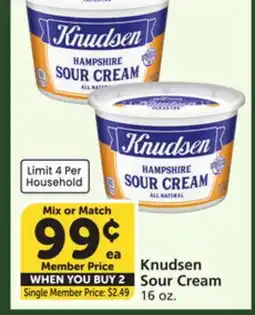 Vons Knudsen Sour Cream offer