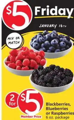 Vons Blackberries, Blueberries or Raspberries offer