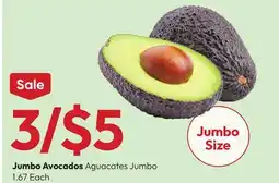 Stater Bros Jumbo Avocados offer