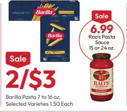 Stater Bros Barilla Pasta offer