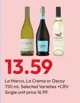 Stater Bros La Marca, La Crema or Decoy offer