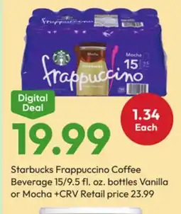 Stater Bros Starbucks Frappuccino Coffee Beverage offer