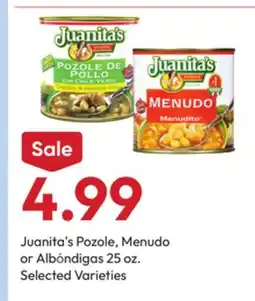 Stater Bros Juanita's Pozole, Menudo or Albóndigas offer