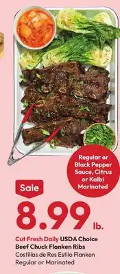 Stater Bros USDA Choice Beef Chuck Flanken Ribs offer