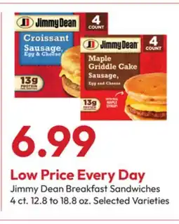 Stater Bros Jimmy Dean Breakfast Sandwiches offer