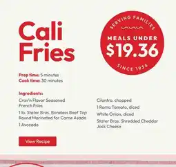 Stater Bros View Recipe Cali Fries offer