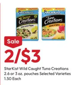 Stater Bros StarKist Wild Caught Tuna Creations offer