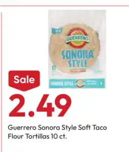 Stater Bros Guerrero Sonora Style Soft Taco Flour Tortillas offer