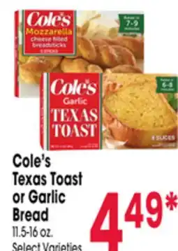 Jewel-Osco Cole's Texas Toast or Garlic Bread offer