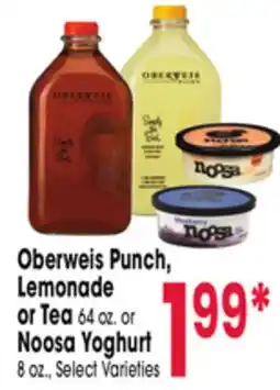 Jewel-Osco Oberweis Punch, Lemonade or Tea 64 oz. or Noosa Yoghurt 8 oz offer