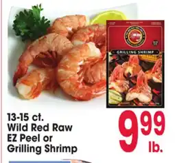 Jewel-Osco 13-15 ct. Wild Red Raw EZ Peel or Grilling Shrimp offer