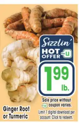 Jewel-Osco Ginger Root or Turmeric offer