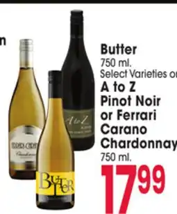 Jewel-Osco Butter, A to Z or Ferrari Carano Chardonnay offer