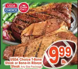 Jewel-Osco USDA Choice T-Bone Steak or Bone-In Ribeye Steak offer