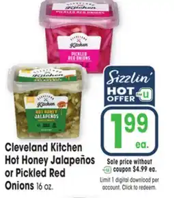 Jewel-Osco Cleveland Kitchen Hot Honey Jalapeños or Pickled Red Onions offer