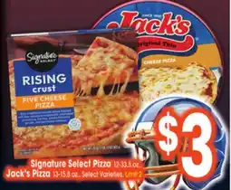 Jewel-Osco Signature Select Pizza 12-33.5 oz., Jack's Pizza 13-15.8 oz offer