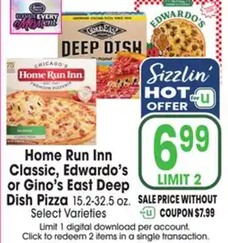 Jewel-Osco Home Run Inn Classic, Edwardo's or Gino's East Deep Dish Pizza offer