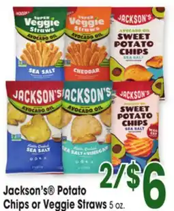Jewel-Osco Jackson's Potato Chips or Veggie Straws offer