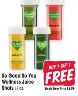 Jewel-Osco So Good So You Wellness Juice offer