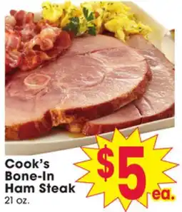 Jewel-Osco Cook's Bone-In Ham Steak offer