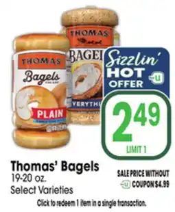 Jewel-Osco Thomas' Bagels offer